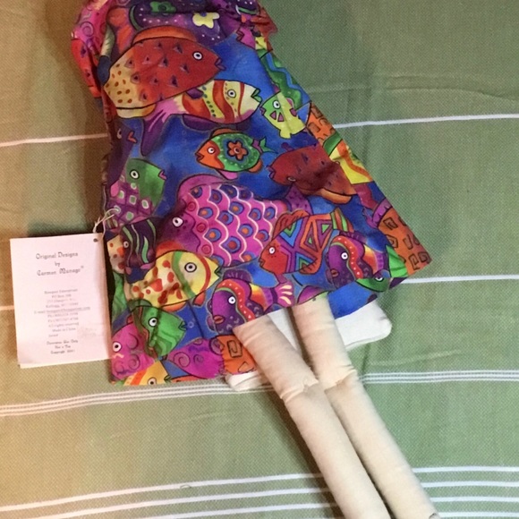 Carmen Manago Doll Signed Vtg Flo Beach Bunny Cloth Doll Shells Beach Coverup - Picture 8 of 11